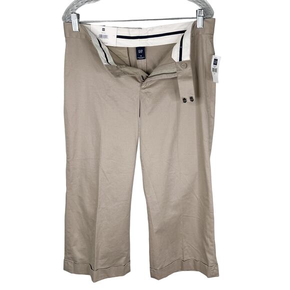 Gap Capris Khaki 10 Modern Fit Cropped Cuffed Stretch New - Picture 10 of 11